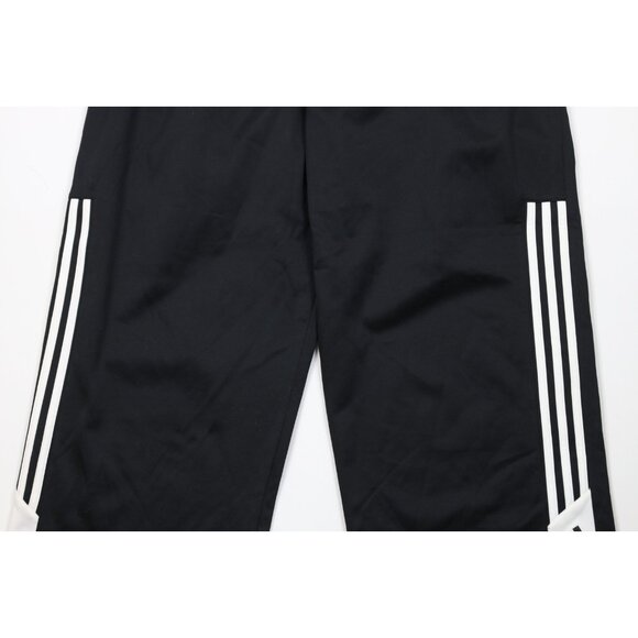 Adidas NBA Authentics Mens 2XL Striped Basketball Wide Leg Sweatpants Pants - Picture 3 of 15